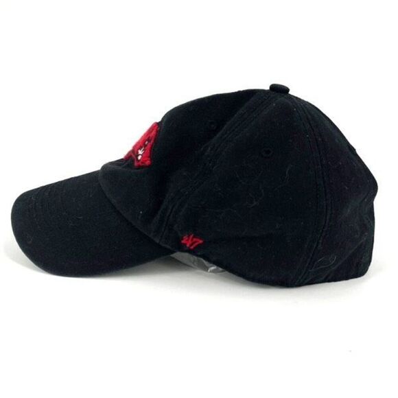47 ARKANSAS RAZORBACKS CLEAN UP Fitted HAT‎ - Large BLACK - Picture 3 of 7